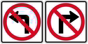 No Left Turn or No Right Turn